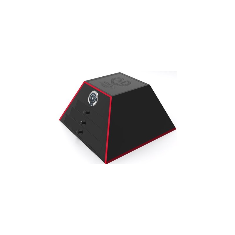 Humidor Myon Piramida Lemn Cedru Negru si Rosu 1890203