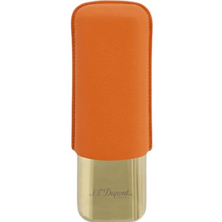 Etui Trabucuri  S.T. Dupont Piele Orange and Gold