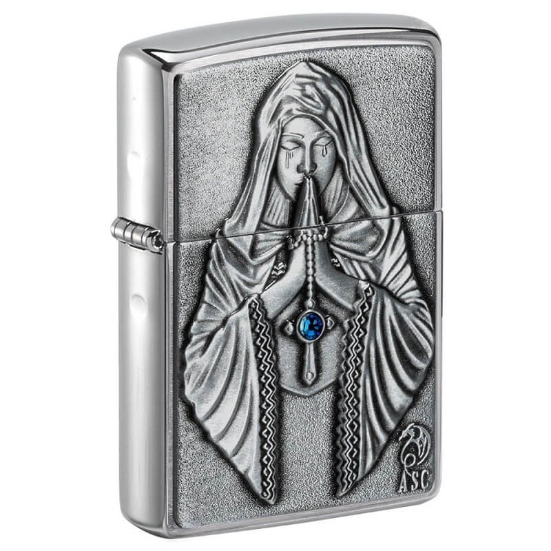 Bricheta Zippo 49756 Anne Stokes Woman with Rosary Praying