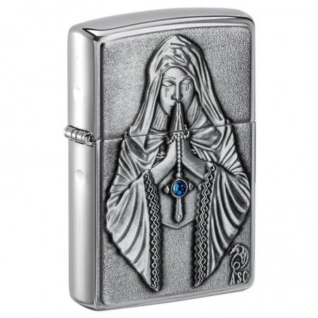 Bricheta Zippo 49756 Anne Stokes Woman with Rosary Praying