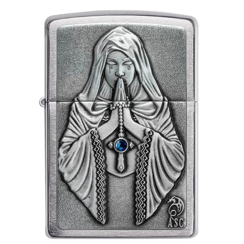 Bricheta Zippo 49756 Anne Stokes Woman with Rosary Praying