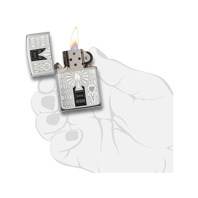 Bricheta Zippo 24196 Intricate Spade Design