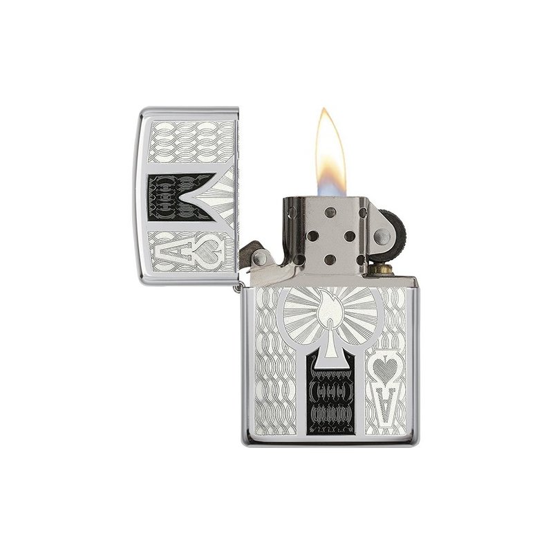 Bricheta Zippo 24196 Intricate Spade Design
