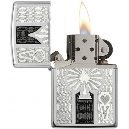 Bricheta Zippo 24196 Intricate Spade Design