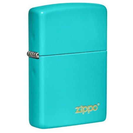 Bricheta Zippo 49454 Classic Flat Turquoise Zippo Logo