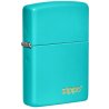 Bricheta Zippo 49454 Classic Flat Turquoise Zippo Logo