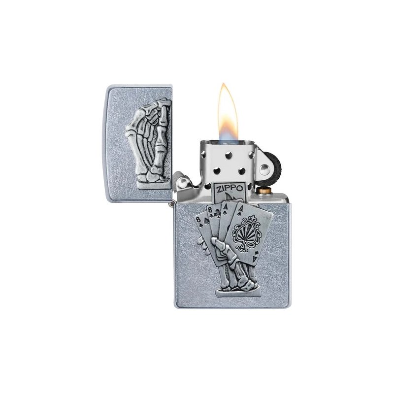 Bricheta Zippo 49536 Dead Mans Hand Emblem Design