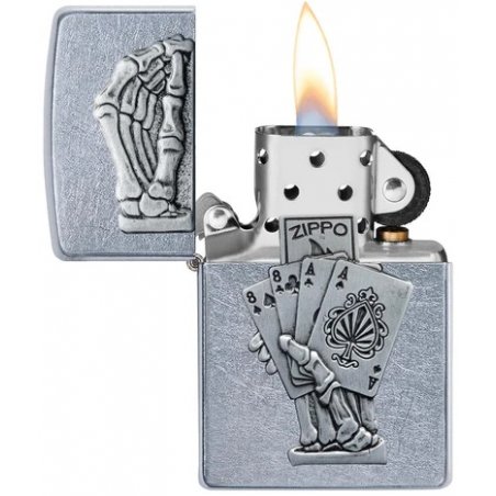 Bricheta Zippo 49536 Dead Mans Hand Emblem Design