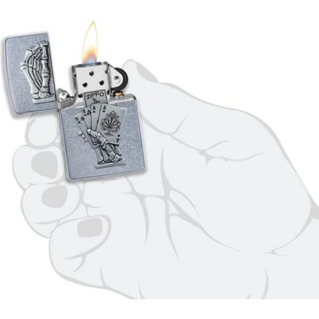 Bricheta Zippo 49536 Dead Mans Hand Emblem Design