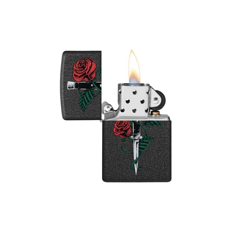 Bricheta Zippo 49778 Rose Dagger Tattoo