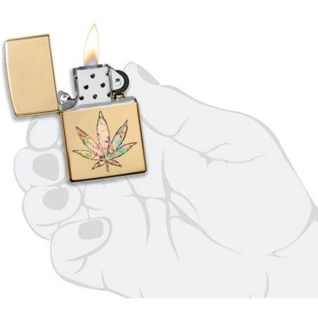 Bricheta Zippo 49240 Pot Leaf Fusion