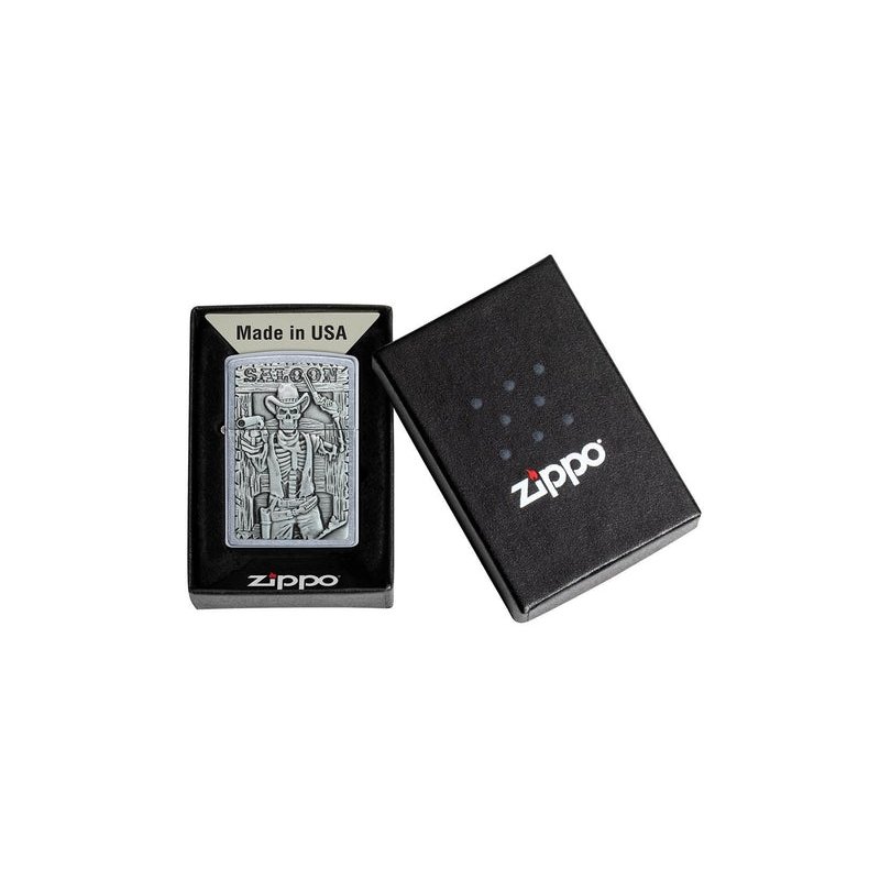 Bricheta Zippo 49298 Saloon Skull Emblem
