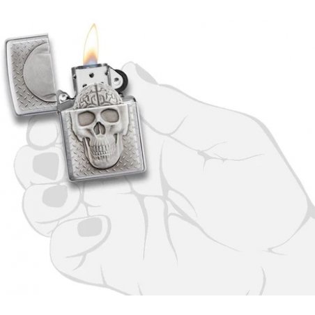 Bricheta Zippo 29818 Skull with Brain Surprise
