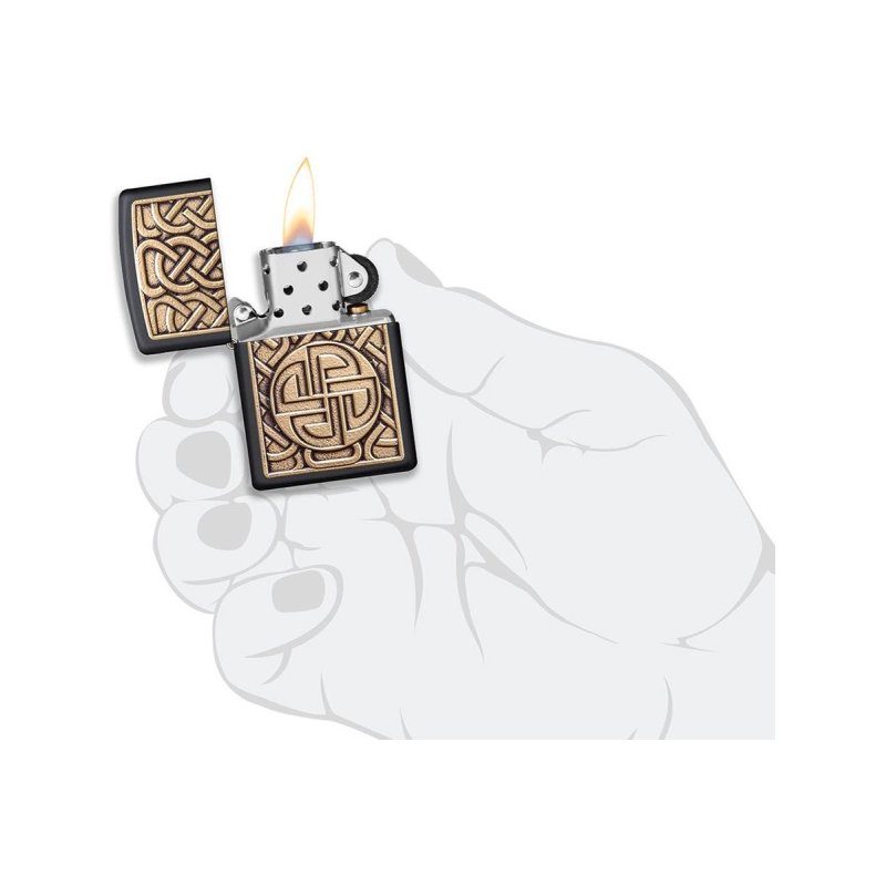 Bricheta Zippo 49538 Norse Antique Brass Emblem