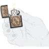 Bricheta Zippo 49538 Norse Antique Brass Emblem