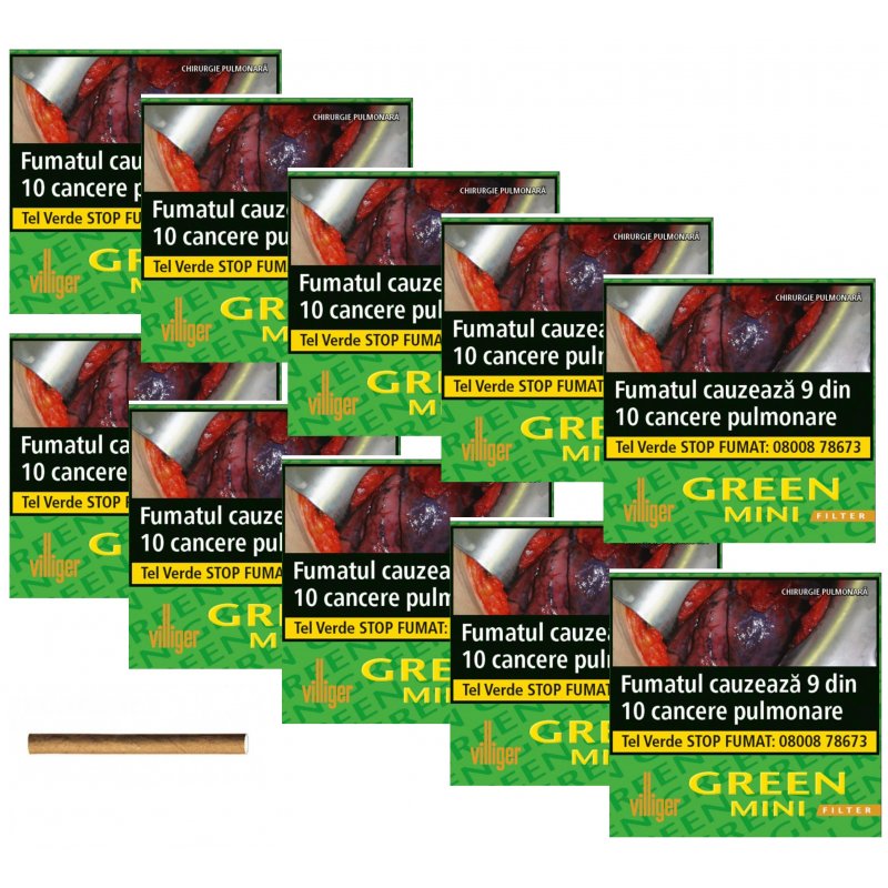 Tigari de foi Villiger Green Mini Filter (100) Reduceri