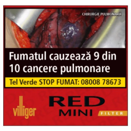 Tigari de foi aromate Villiger Red Mini Filter Vanilie (100)