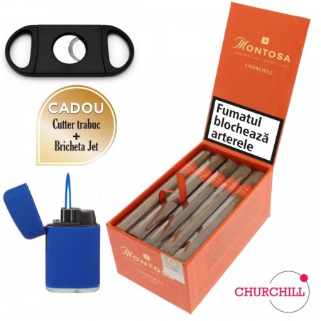 Trabucuri Montosa Churchill (20) Cadou Cutit trabucuri si Bricheta Jet