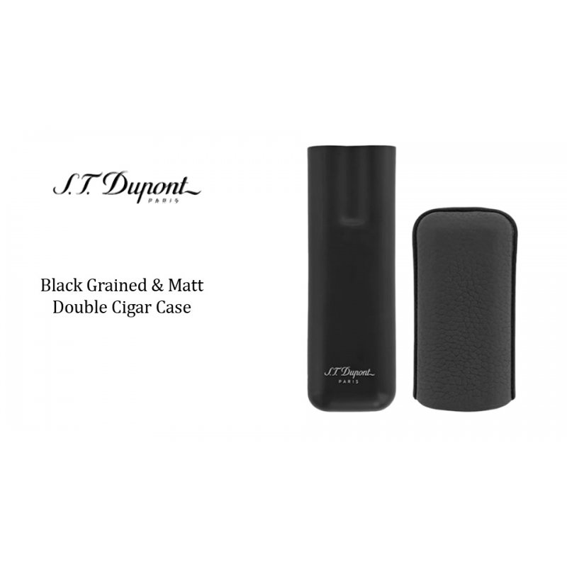 Etui 2 trabucuri S.T. Dupont Black Matte Grey 183240