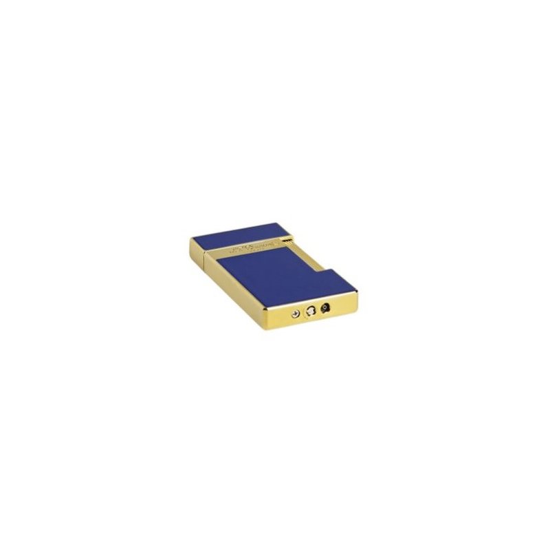 Bricheta S.T. Dupont Slimmy Lighter Blue Lacquer and Gold 28005