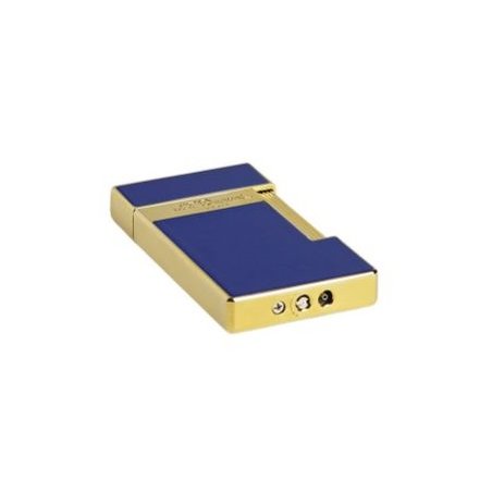 Bricheta S.T. Dupont Slimmy Lighter Blue Lacquer and Gold 28005