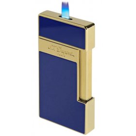 Bricheta S.T. Dupont Slimmy Lighter Blue Lacquer and Gold 28005