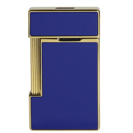 Bricheta S.T. Dupont Slimmy Lighter Blue Lacquer and Gold 28005