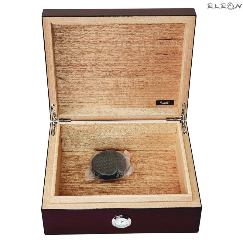 Humidor trabucuri Angelo Mahogany cum pastrez tigarile de foi