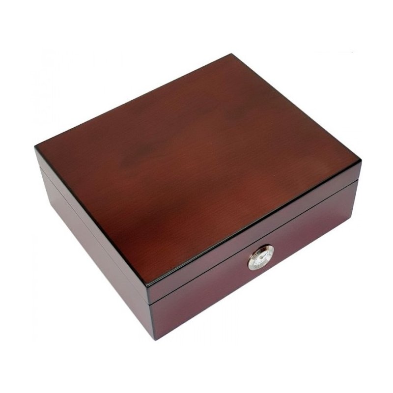 Humidor trabucuri Angelo Mahogany cum pastrez tigarile de foi