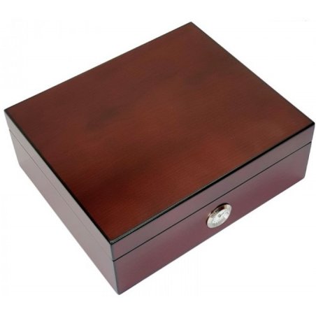 Humidor trabucuri Angelo Mahogany cum pastrez tigarile de foi