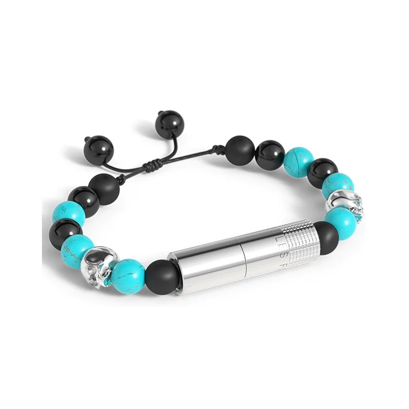 Bratara Punch Les Fines Lames Turquoise Skull