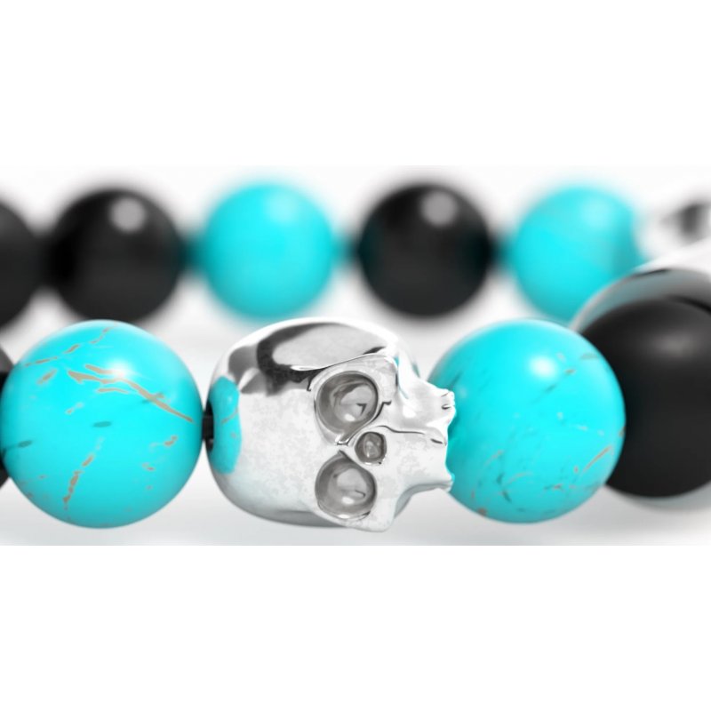 Bratara Punch Les Fines Lames Turquoise Skull
