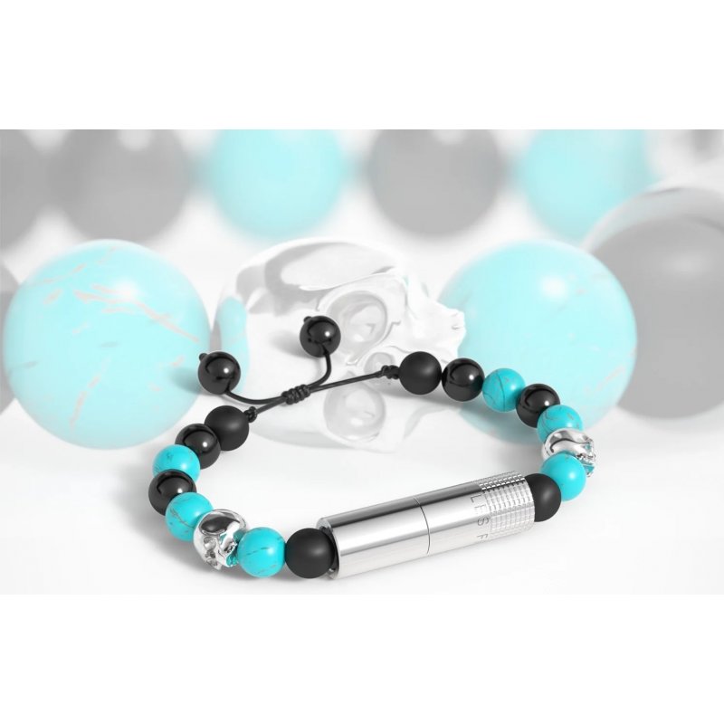 Bratara Punch Les Fines Lames Turquoise Skull