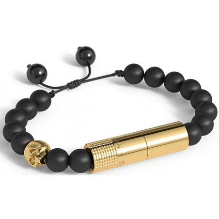 Bratara Punch Les Fines Lames Oscuro Gold Skull I