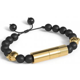 Bratara Punch Les Fines Lames Oscuro Gold Skull II