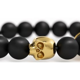Bratara Punch Les Fines Lames Oscuro Gold Skull II