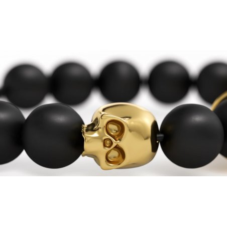 Bratara Punch Les Fines Lames Oscuro Gold Skull II