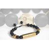 Bratara Punch Les Fines Lames Oscuro Gold Skull II