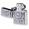 Bricheta Zippo 2005350 Brushed Chrome Compass Emblem