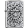 Bricheta Zippo 2005350 Brushed Chrome Compass Emblem