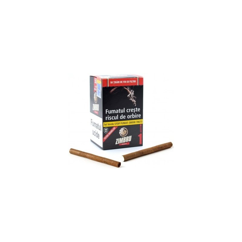 Tigari de foi Zimbru Filter Cigarillos Roscat (50)