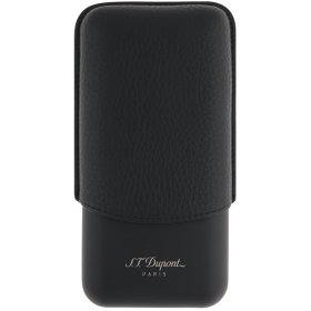 Etui 3 Trabucuri S.T. Dupont Piele Black Matte