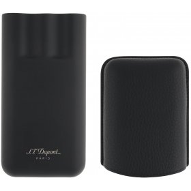 Etui 3 Trabucuri S.T. Dupont Piele Black Matte