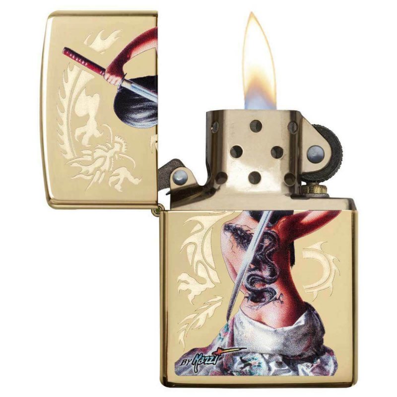 Brichetă Zippo 29668 Mazzi-Dragon Lady With Sword cel mai bun pret