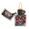 Bricheta Zippo 49410 Sugar Skull Crossbones Mercury Glass