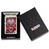 Bricheta Zippo 49410 Sugar Skull Crossbones Mercury Glass