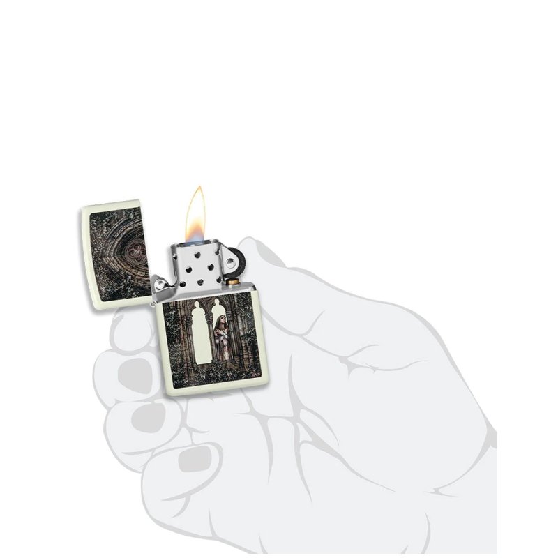 Bricheta Zippo 49836 Victoria Frances Gothic Lady Glow in the Dark