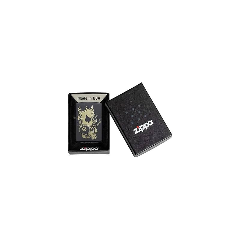 Bricheta Zippo Gambling Design Black Matte 49257 Reduceri