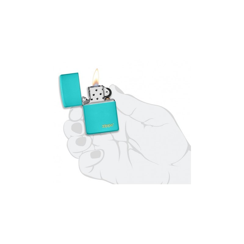 Bricheta Zippo 49454ZL Flat Turqoise Zippo Logo Reduceri
