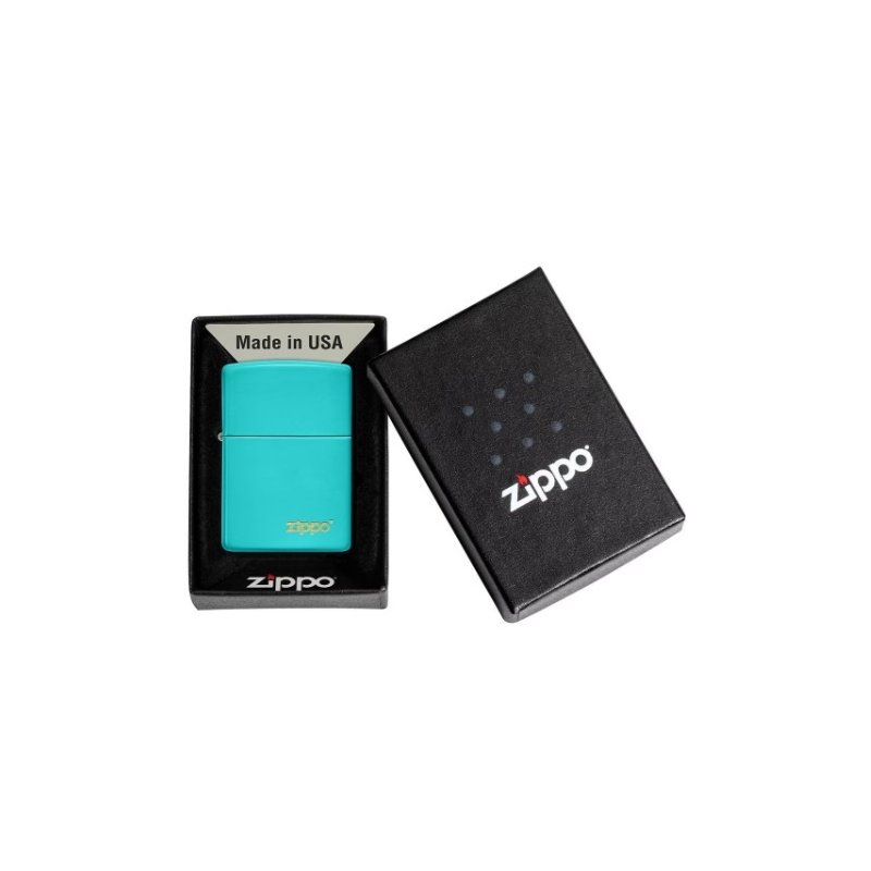 Bricheta Zippo 49454ZL Flat Turqoise Zippo Logo Reduceri